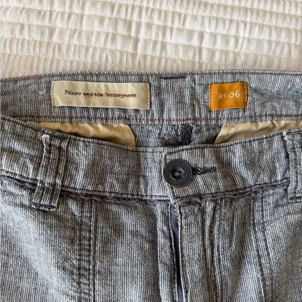 Anthropologie Pilcro blue linen blend wide leg pants - Picture 4 of 6